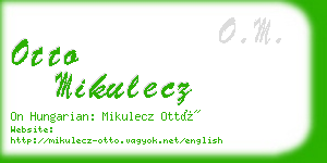 otto mikulecz business card